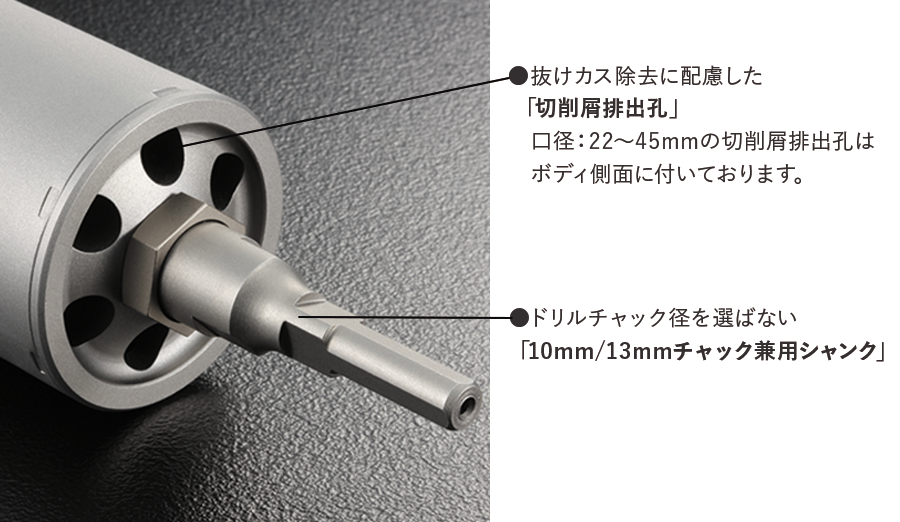 89％以上節約 Яユニカ 多機能コアドリルUR21 乾式ダイヤボディ 口径65mm