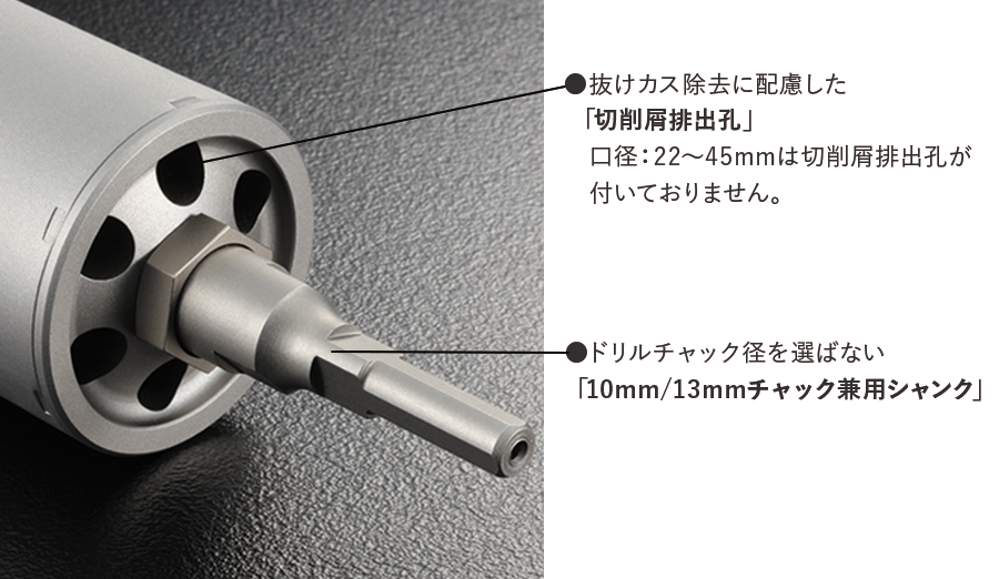 ユニカ ES-D80ST 単機能コアドリル ES(イーエス) 乾式ダイヤ ストレート軸 80mmφ