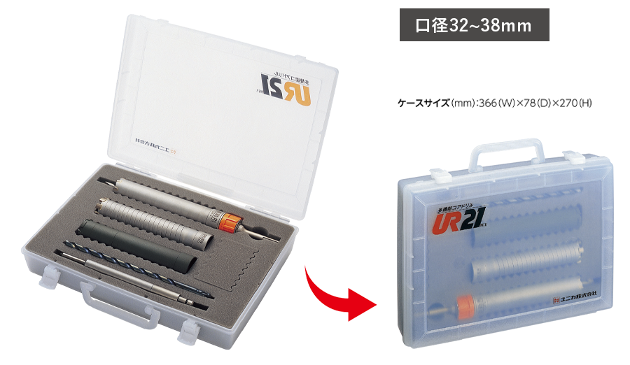 60%OFF!】 <br>ユニカ <br>UR21-M105SD <br>多機能コアドリルUR21 マルチタイプ UR-M セット 105mmφ SDS-plus軸 